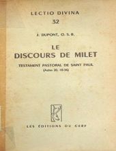 LE DISCOURS DE MILET