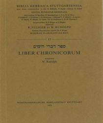 LIBER CHORONICORUM - 15 (BIBLIA HEBRAICA STUTTGARTENSIA)