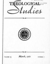 THEOLOGICAL STUDIES: 1962 - VOL. 23 - NO. 1,2,3,4