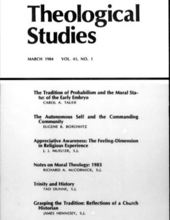 THEOLOGICAL STUDIES: MARCH 1984, VOL. 45, NO. 1