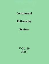 CONTINENTAL PHILOSOPHY REVIEW