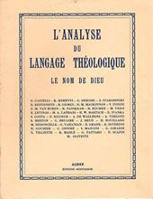 L'ANALYSE DU LANGAGE THÉOLOGIQUE