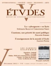 ÉTVDES: REVUE DE CULTURE CONTEMPORAINE: TOME 417, NO 6, DÉCEMBRE 2012