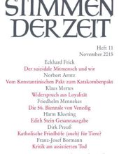 STIMMEN DER ZEIT: HEFT 11, NOVEMBER 2015