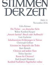 STIMMEN DER ZEIT: HEFT 11, NOVEMBER 2016