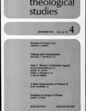 THEOLOGICAL STUDIES: DECEMBER 1979, VOL. 40, NO. 4