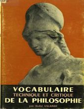 VOCABULAIRE TECHNIQUE ET CRITIQUE DE LA PHILOSOPHIE