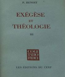 EXÉGÈSE ET THÉOLOGIE. TOME 3