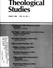 THEOLOGICAL STUDIES: MARCH 1988, VOL. 49, NO. 1