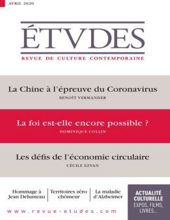 ÉTVDES: REVUE DE CULTURE CONTEMPORAINE: NO 4270, AVRIL 2020