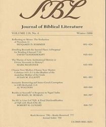 JOURNAL OF BIBLICAL LITERATURE: VOLUME 118, NO. 4, WINTER 1999