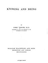 KNOWING AND BEING