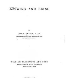 KNOWING AND BEING