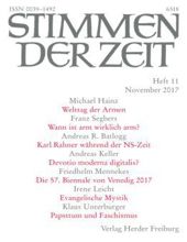 STIMMEN DER ZEIT: HEFT 11, NOVEMBER 2017