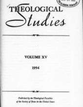 THEOLOGICAL STUDIES: VOL. XV - NO. 2,3,4