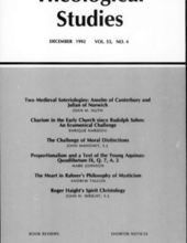 THEOLOGICAL STUDIES: DECEMBER 1992, VOL. 53, NO. 4