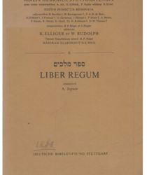 LIBER REGUM - 6 (BIBLIA HEBRAICA STUTTGARTENSIA)