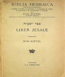 LIBER JESAIAE - 7 (BIBLIA HEBRAICA STUTTGARTENSIA)
