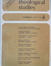 THEOLOGICAL STUDIES: DECEMBER 1975, VOL. 36, NO. 4