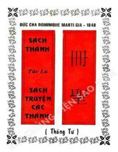 SÁCH THÁNH TỨC LÀ SÁCH TRUYỆN CÁC THÁNH