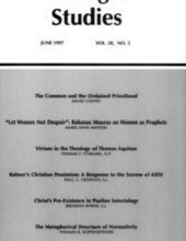 THEOLOGICAL STUDIES: JUNE 1997, VOL. 58, NO. 2