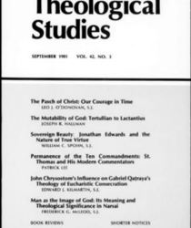 THEOLOGICAL STUDIES: SEPTEMBER 1981, VOL. 42, NO. 3