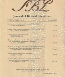 JOURNAL OF BIBLICAL LITERATURE: VOLUME 118, NO. 1, SPRING 1999