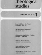 THEOLOGICAL STUDIES: MARCH 1975, VOL. 36, NO. 1