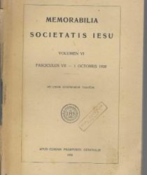 MEMORABILIA SOCIETTATIS IESU