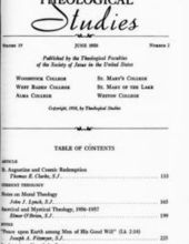 THEOLOGICAL STUDIES: MARCH 1958, VOL. 19, NO. 1