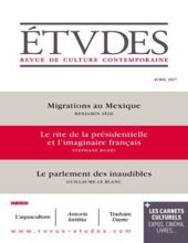 ÉTVDES: REVUE DE CULTURE CONTEMPORAINE: NO 4237, AVRIL 2017