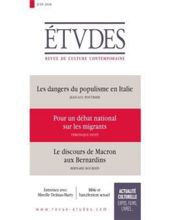 ÉTVDES: REVUE DE CULTURE CONTEMPORAINE: NO 4250, JUIN 2018