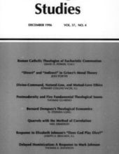 THEOLOGICAL STUDIES: DECEMBER 1996, VOL. 57, NO. 4