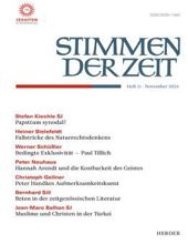 STIMMEN DER ZEIT: HEFT 11, NOVEMBER 2012