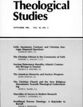 THEOLOGICAL STUDIES: SEPTEMBER 1982, VOL. 43, NO. 3