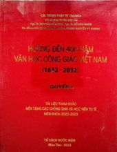 HƯỚNG ĐẾN 400 NĂM VĂN HỌC CÔNG GIÁO VIỆT NAM (1632-2032)- QUYỂN II