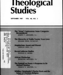THEOLOGICAL STUDIES: SEPTEMBER 1987, VOL. 48, NO. 3