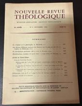 NOUVELLE REVUE THÉOLOGIQUE: TOME 82, NO 8, SEPTEMBRE-OCTOBRE 1960