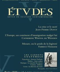 ÉTVDES: REVUE DE CULTURE CONTEMPORAINE: TOME 410, NO 3, MARS 2009