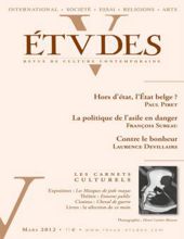 ÉTVDES: REVUE DE CULTURE CONTEMPORAINE: TOME 416, NO 3, MARS 2012