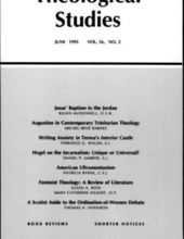 THEOLOGICAL STUDIES: JUNE 1995, VOL. 56, NO. 2