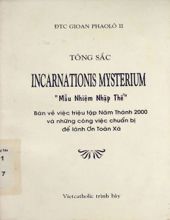 TÔNG SẮC INCARNATIONIS MYSTERIUM