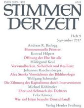 STIMMEN DER ZEIT: HEFT 9, SEPTEMBER 2017