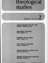 THEOLOGICAL STUDIES: JUNE 1980, VOL. 41, NO. 2