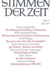 STIMMEN DER ZEIT: HEFT 7, JULI 2015