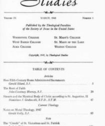 THEOLOGICAL STUDIES: MARCH 1948, VOL. IX, NO. 1
