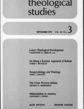 THEOLOGICAL STUDIES: SEPTEMBER 1979, VOL. 40, NO. 3