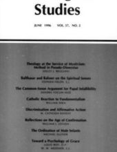 THEOLOGICAL STUDIES: JUNE 1996, VOL. 57, NO. 2