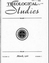 THEOLOGICAL STUDIES: 1966 - VOL. 27 - NO. 1,2,3,4