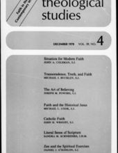 THEOLOGICAL STUDIES: DECEMBER 1978, VOL. 39, NO. 4